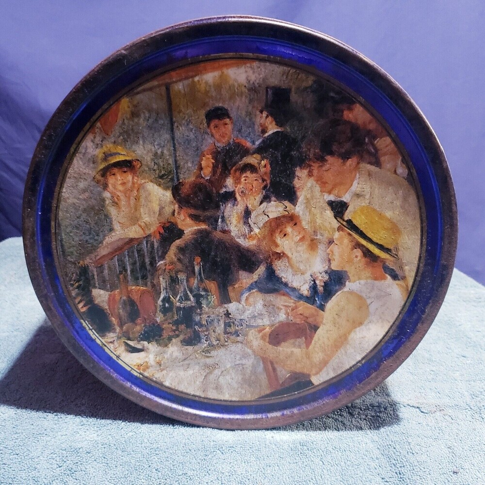 Vintage KELSEN Danish Butter Cookies Biscuit Tin Pierre Renoir Painting Metal